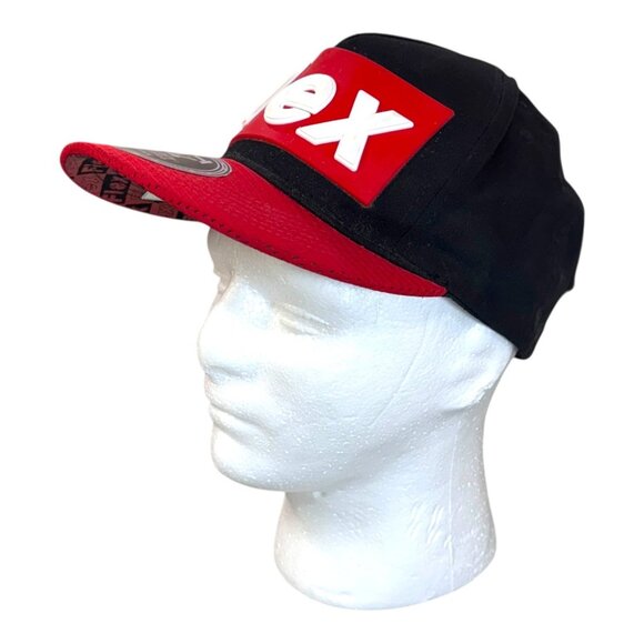Top Level FLEX Snapback Hat Black & Red 100% Cotton One Size Fits All - Picture 2 of 10